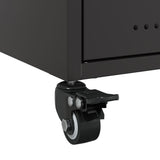 Bedside Cabinets 2 pcs Black 36x39x43.5 cm Steel 846705