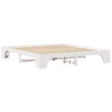 Bed Frame White 180 x 200 cm Solid Pine Wood 872936