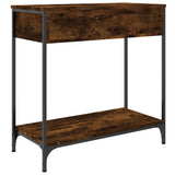 Console Table Smoked Oak 75x34.5x75 cm Engineered Wood 834167