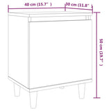 Bed Cabinets with Solid Wood Legs 2 pcs Brown Oak 40x30x50 cm 813115