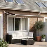 Retractable Awning Taupe 3 x 2 m 100% Polyester and Aluminium 3425618