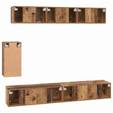 Wall TV Cabinet Wall-mounted 3 pcs Old Wood Engineered Wood 3393345