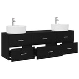 Bathroom Cabinet Set 3 pcs Black 62.5 x 44.5 x 50 cm 3405868