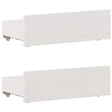 Bed Frame without Mattress with Headboard White 75x190 cm Small Single Solid Wood Pine 3308790