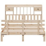 ZNTS Bookcase Bed without Mattress 160x200 cm Solid Wood Pine 3322800
