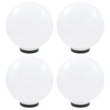 LED Bowl Lamps 4 pcs Spherical 30 cm PMMA 277143