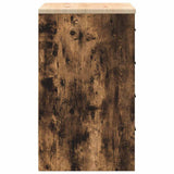 Garage Storage Cabinet Smoked Oak 60x51x85 cm Solid Wood Pine 860602