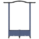 Raised Bed with Trellis and Roof Grey 124 x 40 x 129 cm PP 3423011