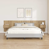Headboard with Cabinet 3 pcs Artisan Oak Engineered Wood 3415964