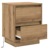 Bedside Cabinet Artisan Oak 39 x 34.5 x 50 cm Engineered wood 869624