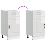 Kitchen Base Cabinet Kalmar High Gloss White Engineered Wood 853469