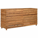 Raised Bed 150x40x72 cm Recycled Teak Wood and Steel 47429