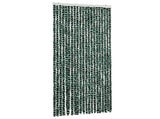 Insect Curtain Green and White 90x220 cm Chenille 325446