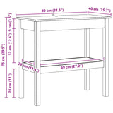 Console Table Wax Brown 80 x 40 x 75 cm Solid Pine Wood 858220