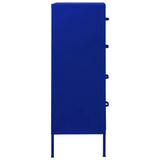 Chest of Drawers Navy Blue 80x35x101.5 cm Steel 336199