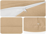 Cushion with Pillow HEERLEN 6 pcs Cream Fabric 929324