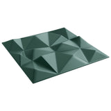 Wall Panels 12 pcs Green 50x50 cm XPS 3 m Diamond 4100061