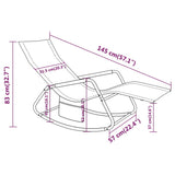 Sun Lounger Steel and Textilene Black 317591