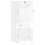 Highboard White 69.5x34x180 cm Engineered Wood 3198137