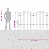 Garden Fence Woerden White 240 x 190 cm Powder-coated steel 42003971