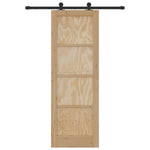 Sliding Door Manual ORKDAL Natural and black 73.5 x 211 cm 3333440