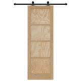 Sliding Door Manual ORKDAL Natural and black 73.5 x 211 cm 3333440