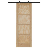 Sliding Door ORKDAL Brown 73.5 x 211 cm Solid Pine Wood 3333440