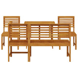 Garden Bistro Set 5 pcs Brown Solid Acacia Wood 3328696