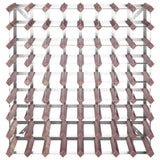 Wine Rack for 72 Bottles Brown Solid Wood Pine 340894
