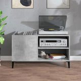 Record Cabinet Concrete Grey 84.5x38x48 cm Engineered Wood 831953