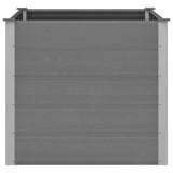 Garden Raised Bed WPC 100x100x91 cm Grey 43606