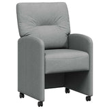 Dining Chairs with Wheels 2 pcs Light grey 57 x 67 x 95 cm 42017847