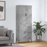 Highboard Concrete Grey 69.5x34x180 cm Engineered Wood 3195911