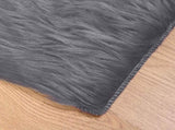 Faux Sheepskin Rug Tafalla Anthracite 120 x 170 cm Polyester 42021592