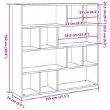 Book Cabinet/Room Divider Old Wood 105x24x102 cm 855830