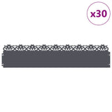Lawn Edgings 30 pcs Anthracite 103 x 0.05 x 22 cm Steel 874773
