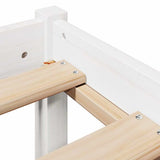 Bed Frame without Mattress White 150x200 cm King Size Solid Wood Pine 3305764