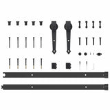 Sliding Door Hardware Kit 152.5 cm Steel Black 4009704