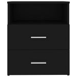 ZNTS Bed Cabinet Black 50x32x60 cm 803274