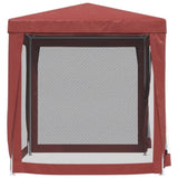 Party Tent with 4 Mesh Sidewalls Red 2x2 m HDPE 319220