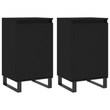 Sideboards 2 pcs Black 40x35x70 cm Engineered Wood 831071