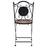 Mosaic Bistro Set Terracotta Powder-coated iron, ceramic tile 279689