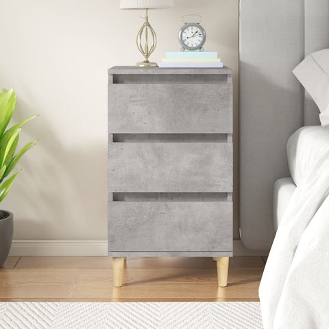 ZNTS Bedside Cabinet Concrete Grey 40x35x70 cm Engineered Wood 819664