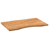 Desk Top Light Brown 80x60x2.5 cm Solid Wood Oak Rectangular 4009022