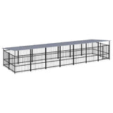 Outdoor Dog Kennel with Roof Steel 13,14 m 3124612