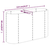 Garden Raised Bed Galvanised Steel 114x40x68 cm Anthracite 318891