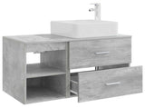 Bathroom Furniture Set 2 pcs Concrete Grey Engineered Wood 3403883