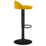 Bar Stools 2 pcs Yellow Velvet 333608