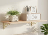 Wall Shelf Brackets 12 pcs Antique White 12.5 x 17 x 3 cm Steel 42038870