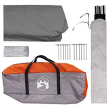 Party Tent with Roof Grey and Orange 500 x 500 x 350 cm 42028609